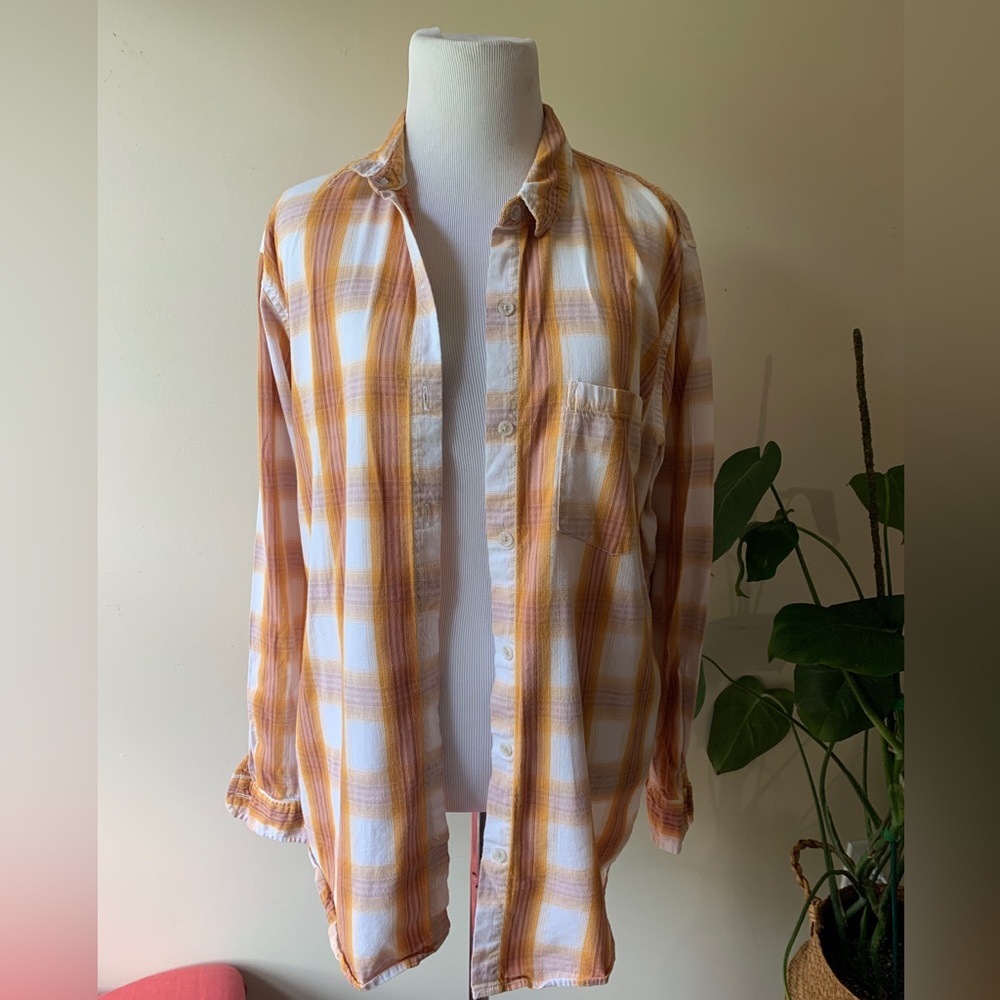 Orange Casual Flannel
